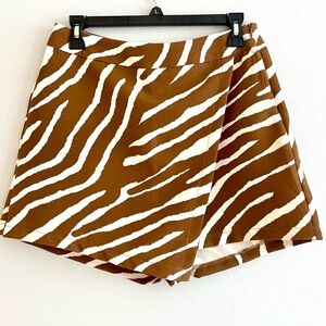 Sincerely Jules Zebra Print Brown Skort